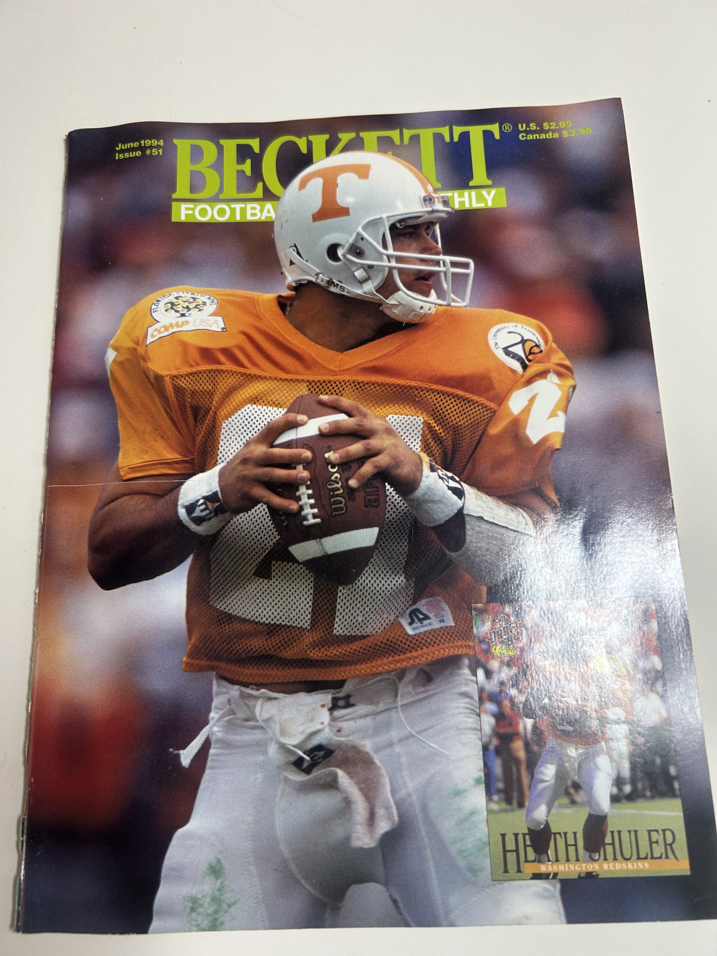 Beckett Football Monthly June 1994 Issue#51 Heath Shuler