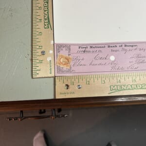 IMG_2281 1869 First National Bank of Bangor hand cancelled revenue check