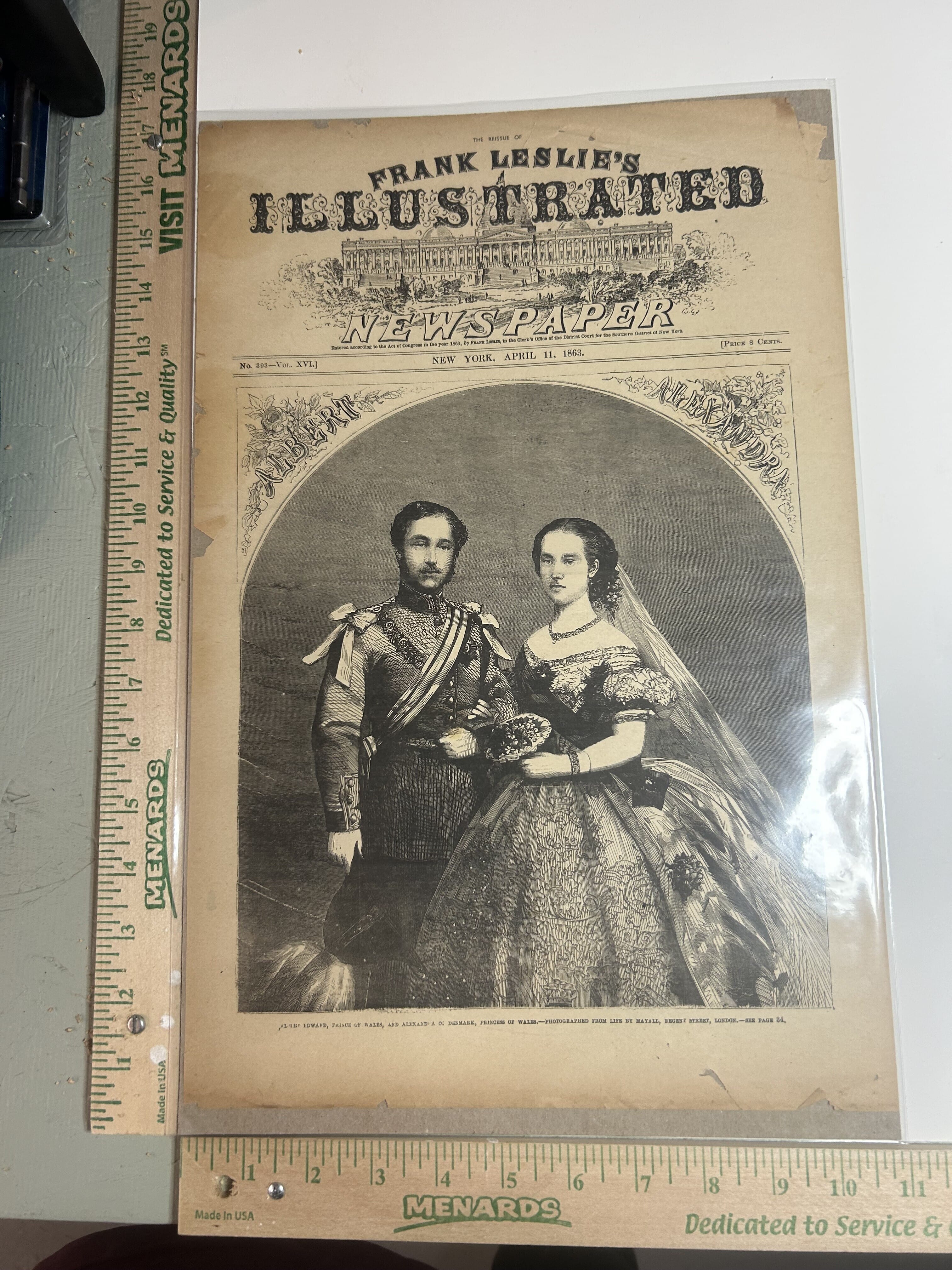 1963 reissue of 1863 April 11 cover of FrankLeslies Illustrated Newspaper issued during the Civil War commemorating 100th anniversary